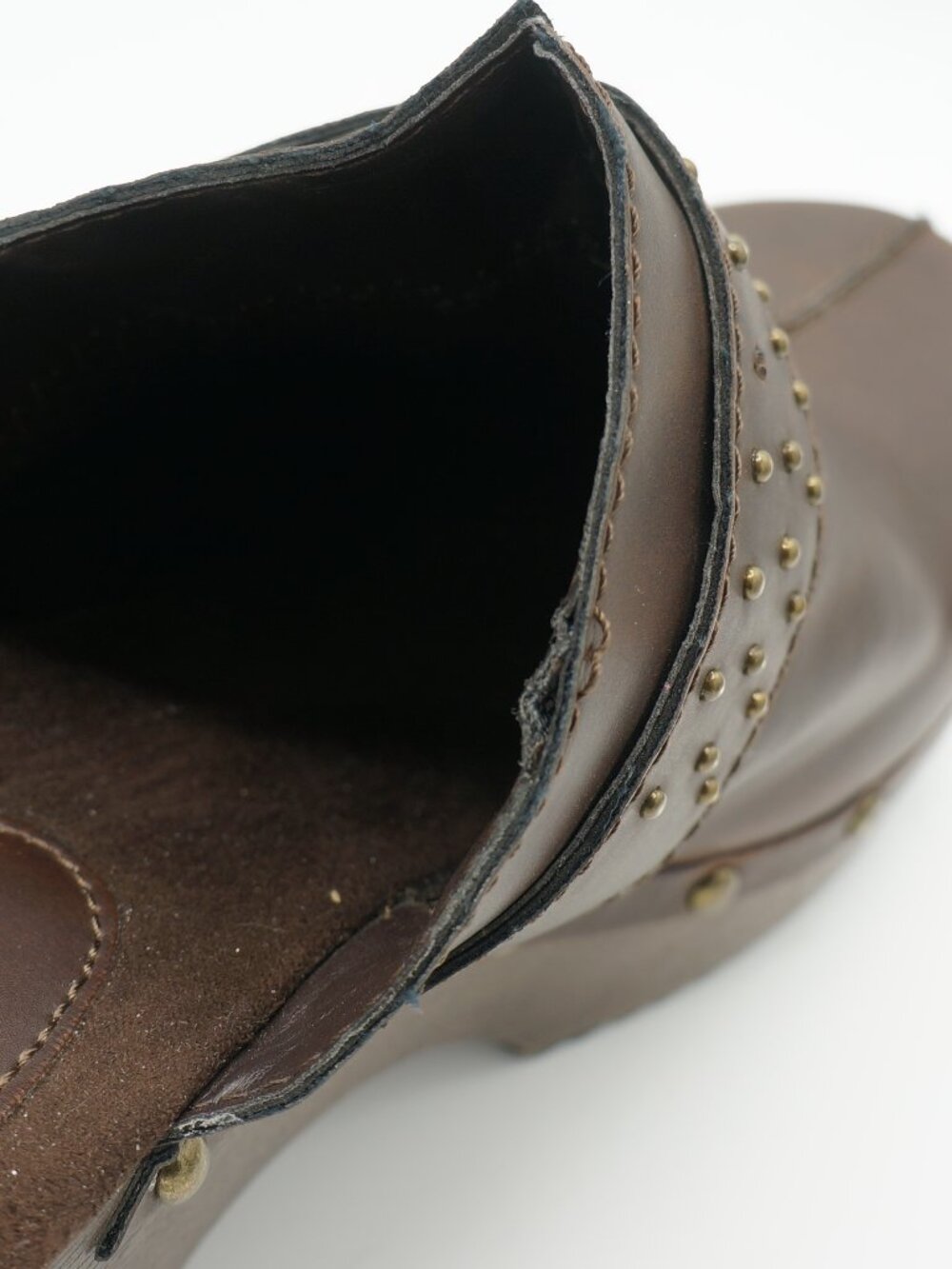 Route 66 Women's Camden Brown Studded Chunky Clogs Mules Size 8.5 - Picture 11 of 12